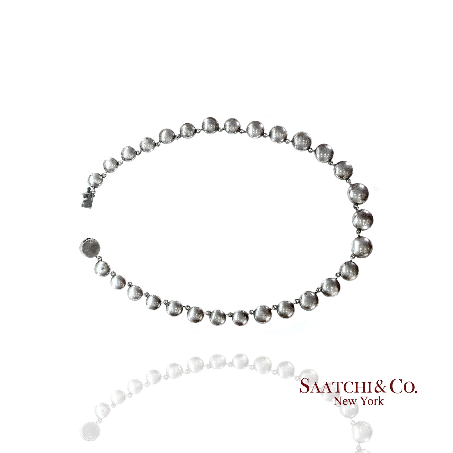 Vintage 61 Ct Natural Diamond Graduated Necklace