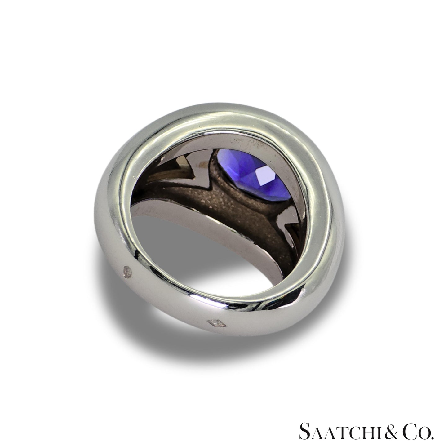 MAUBOUSSIN Blue Violet Iolite Ring 18K (750) White Gold