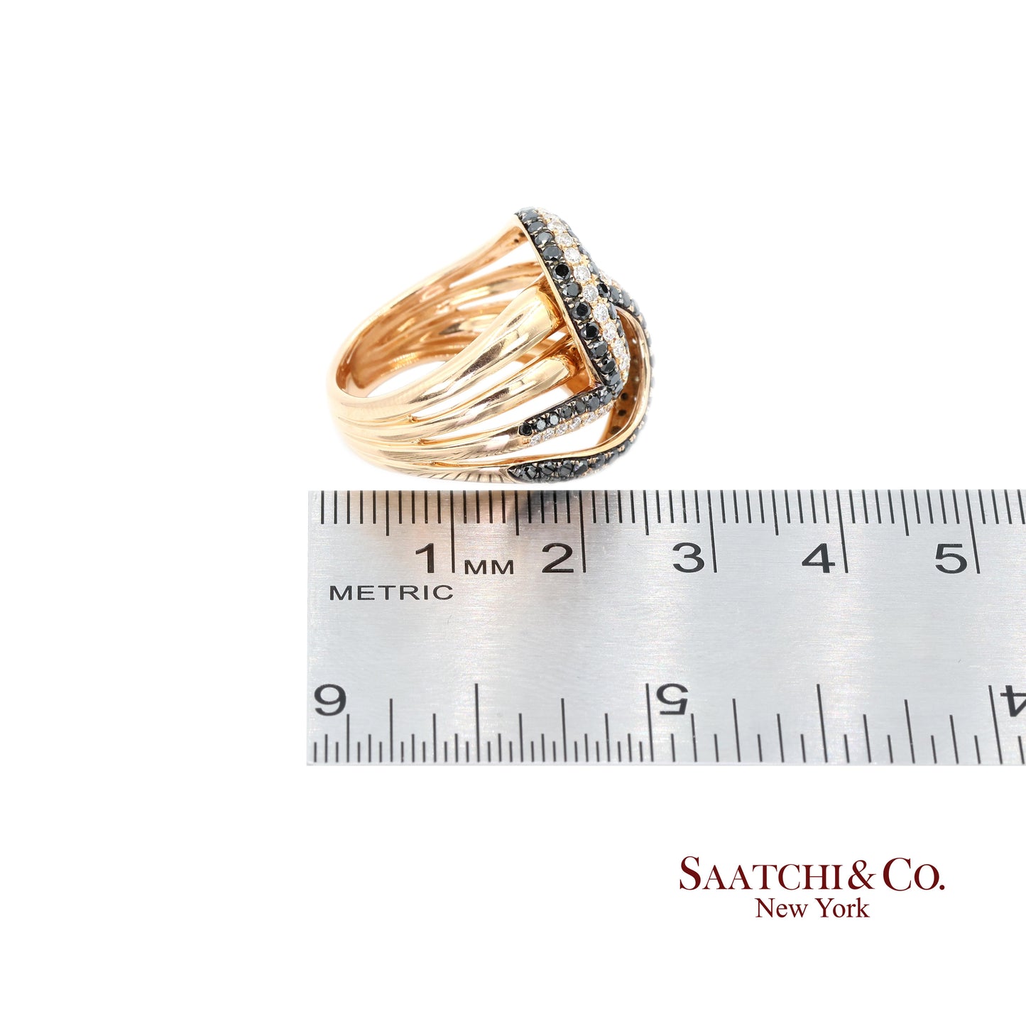 18k Gold Natural Diamond White and yellow Gold Diamond Ring