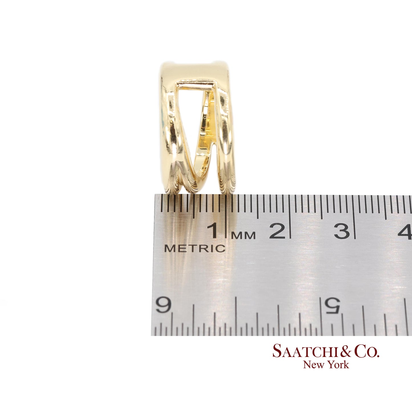 TIFFANY & Co. 18K Gold Diagonal Ring 5.5 Yellow Gold