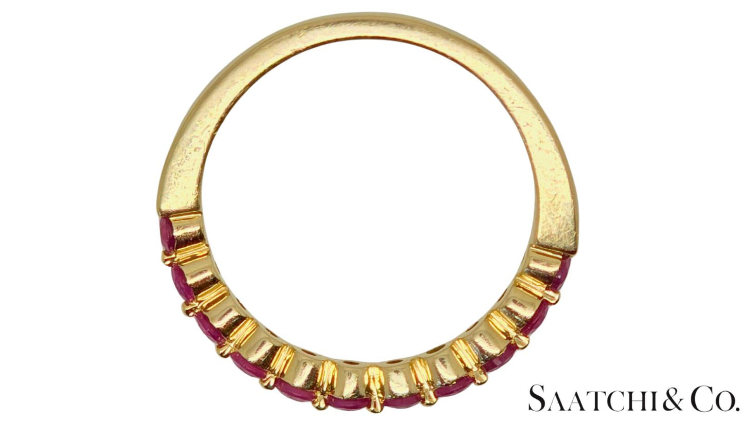 14K Yellow Gold Ring with 0.60 Ct Natural Ruby - Size 7, 2.8 grams