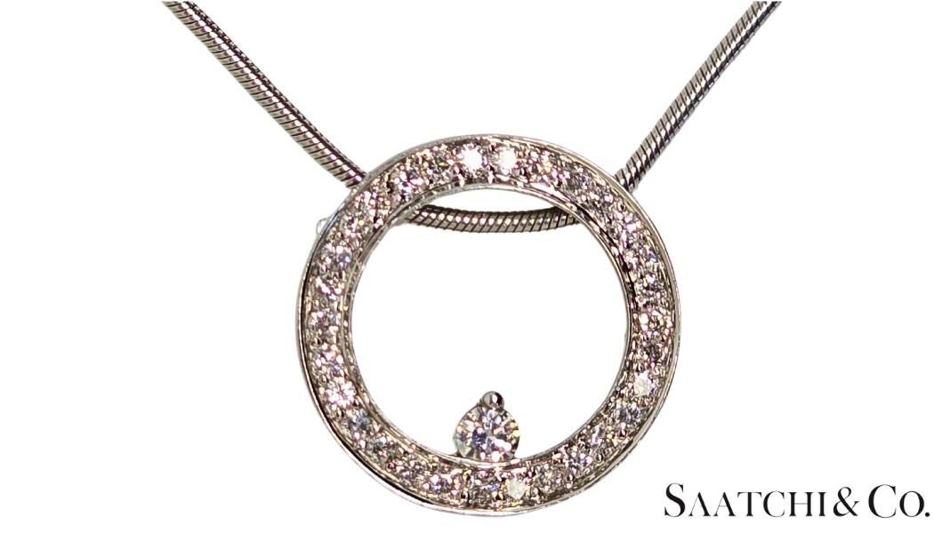 14k gold chain with diamond pendant