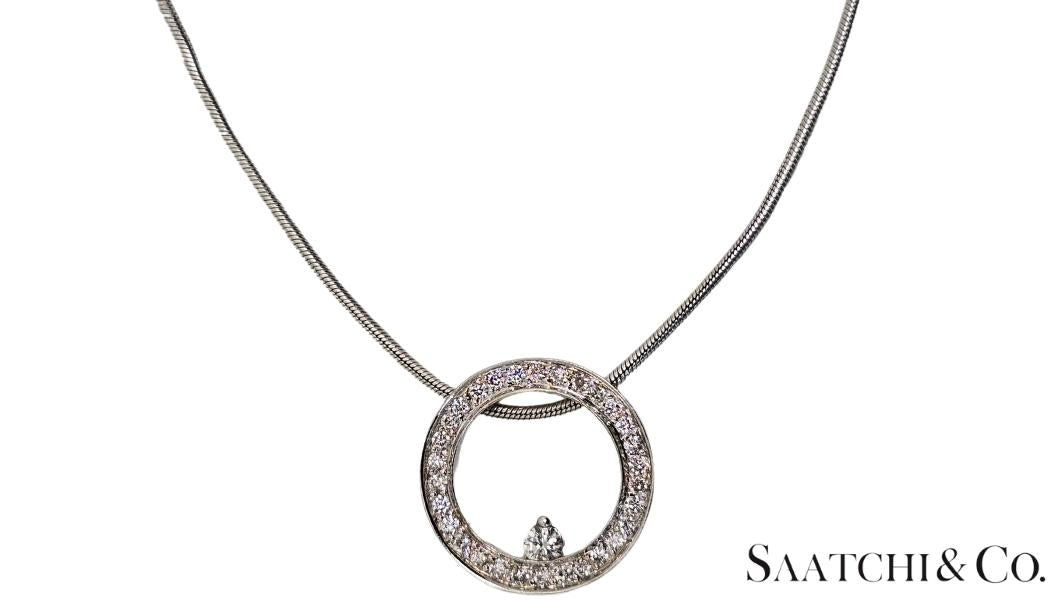 14k gold chain with diamond pendant