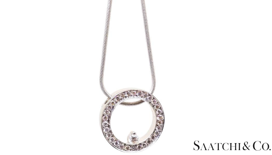14k gold chain with diamond pendant