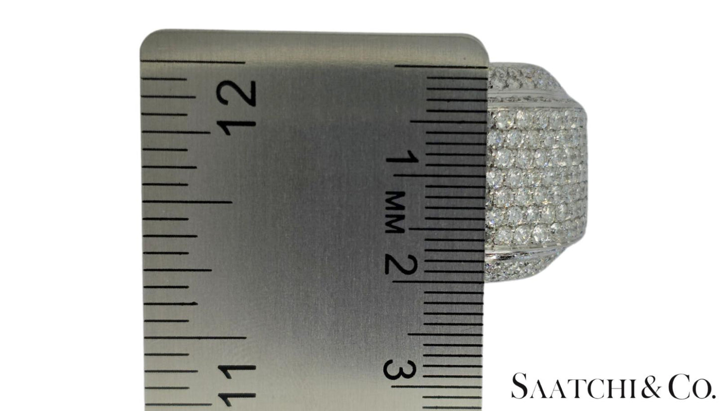 18K (750) White Gold Natural F-G Diamond Color Ring Size 8