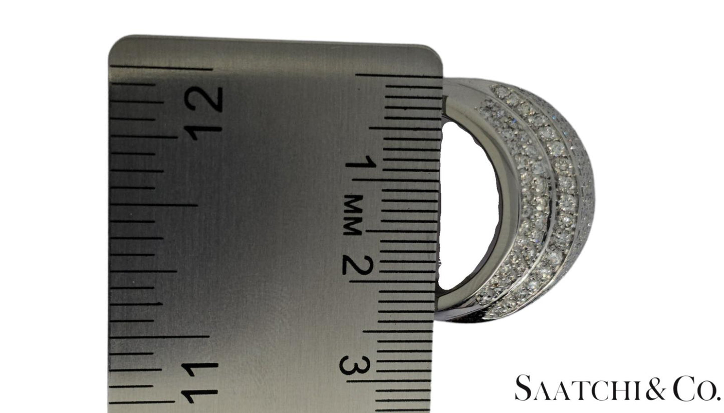 18K (750) White Gold Natural F-G Diamond Color Ring Size 8