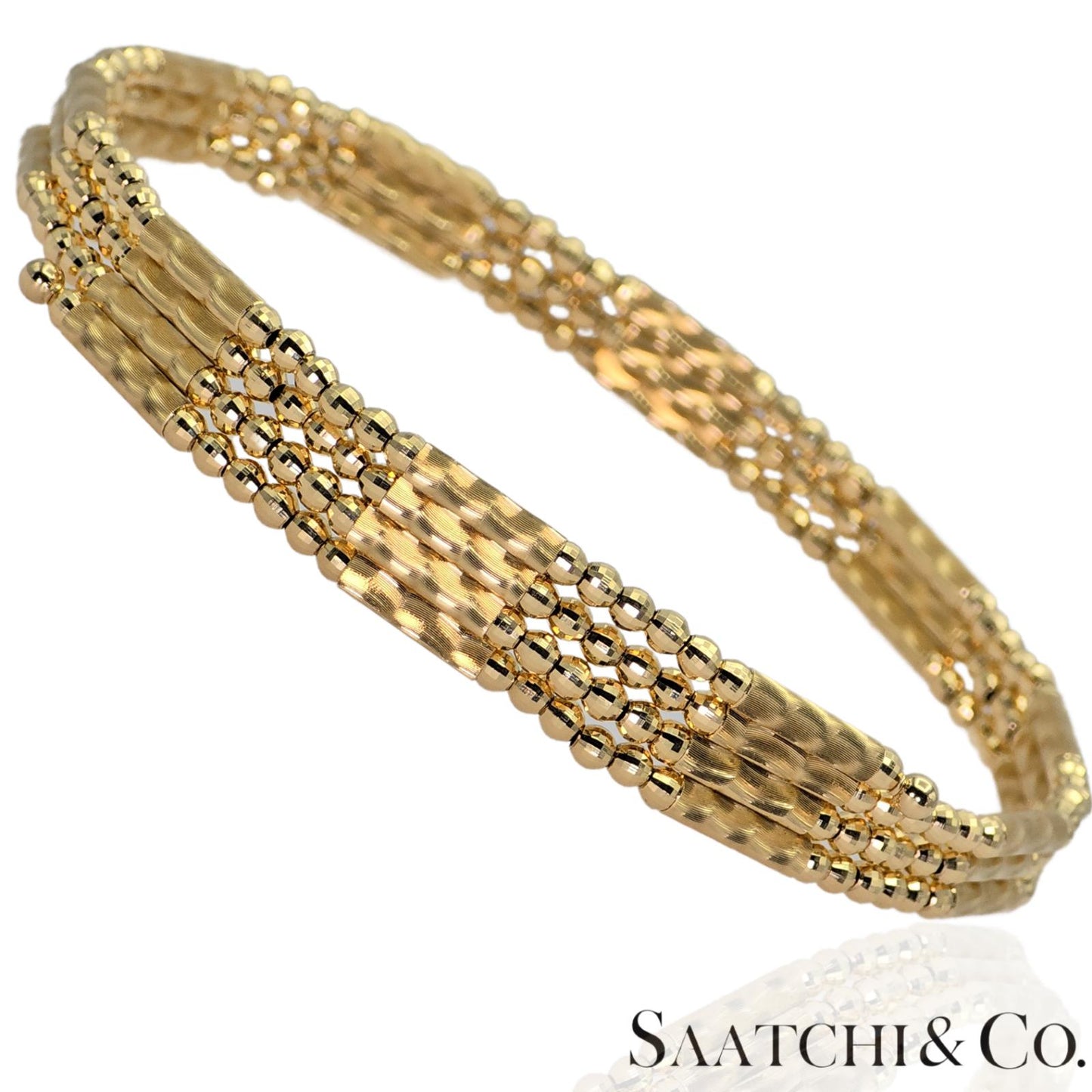 18K (750) Yellow Gold: Bracelet / Bangel / Necklace, Magnetic Chain.
