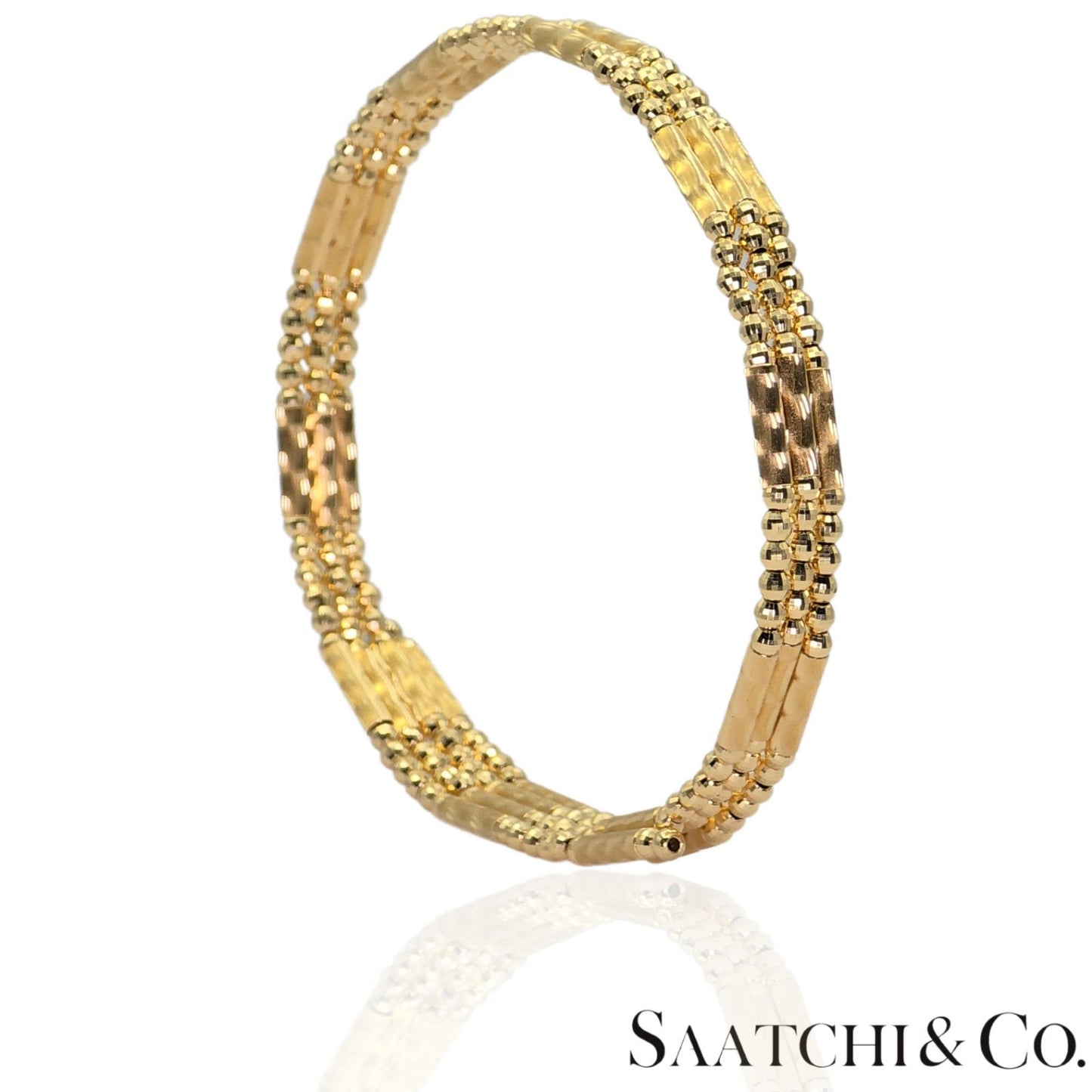 18K (750) Yellow Gold: Bracelet / Bangel / Necklace, Magnetic Chain.
