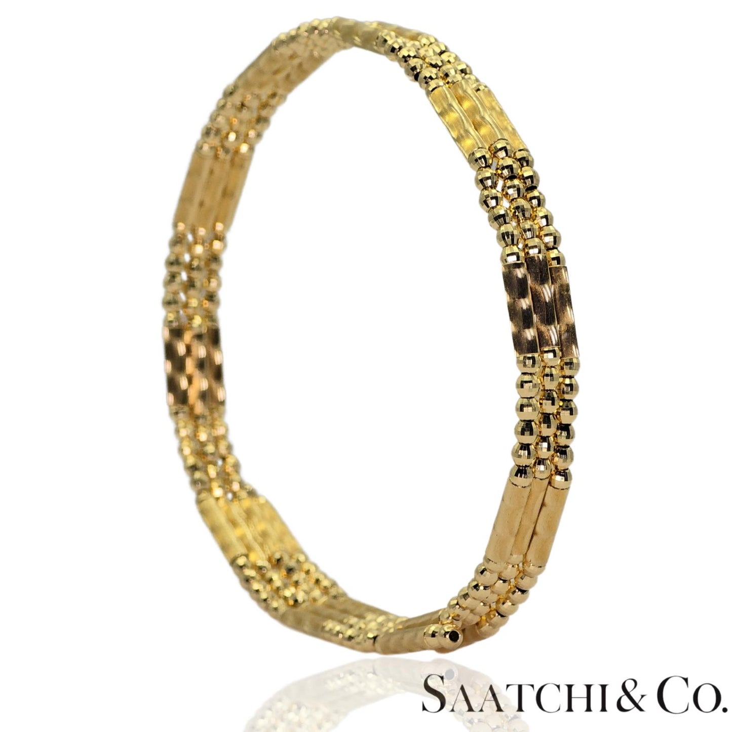18K (750) Yellow Gold: Bracelet / Bangel / Necklace, Magnetic Chain.