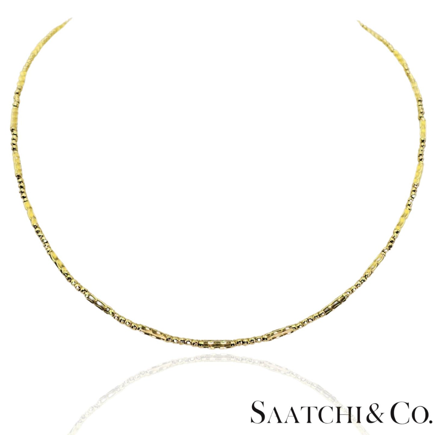 18K (750) Yellow Gold: Bracelet / Bangel / Necklace, Magnetic Chain.