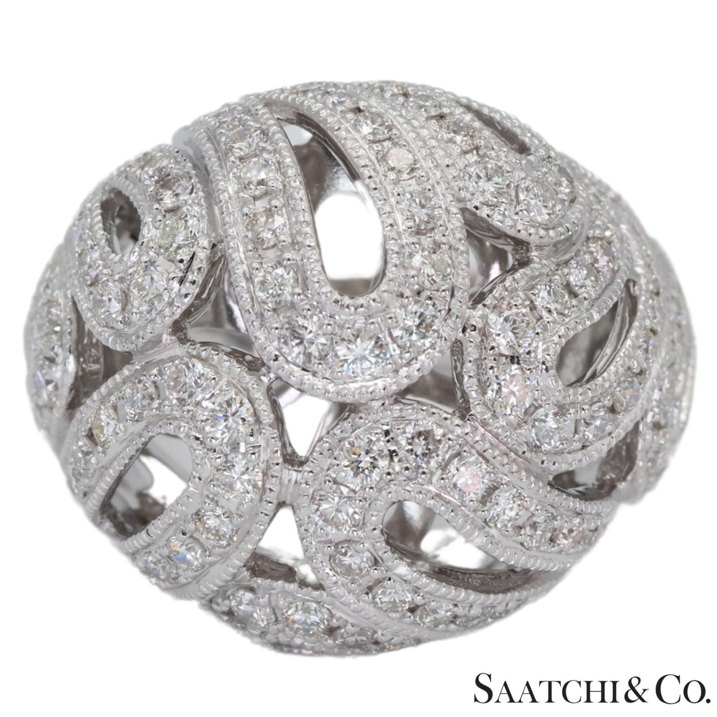 18k (750) Natural Diamond Cocktail Ring