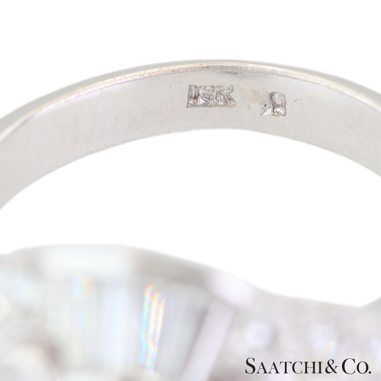 18k (750) White Gold Natural White Diamond Cocktail Ring