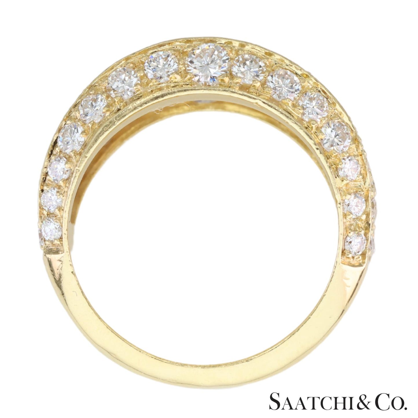 18k (750) Yellow Gold Natural 4.50 Ct Diamond Cocktail Ring