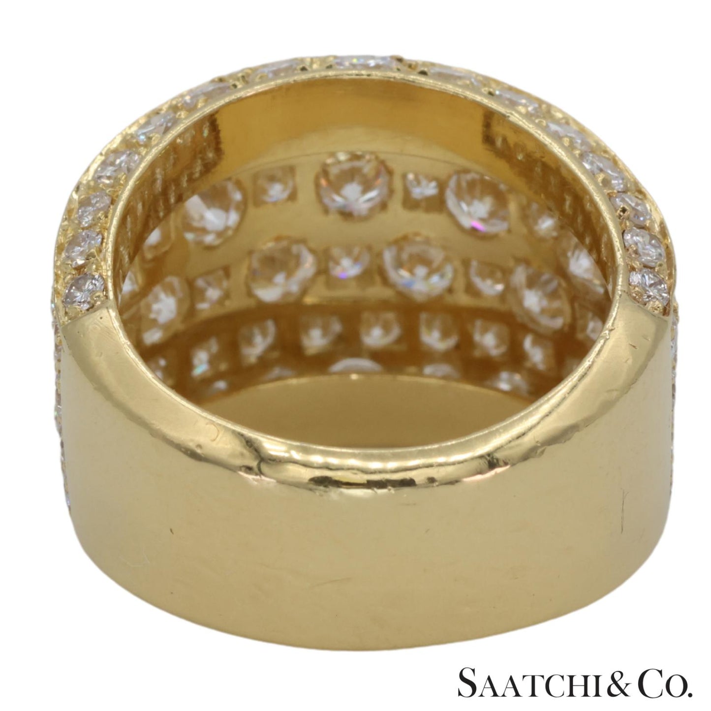 18k (750) Yellow Gold Natural 4.50 Ct Diamond Cocktail Ring