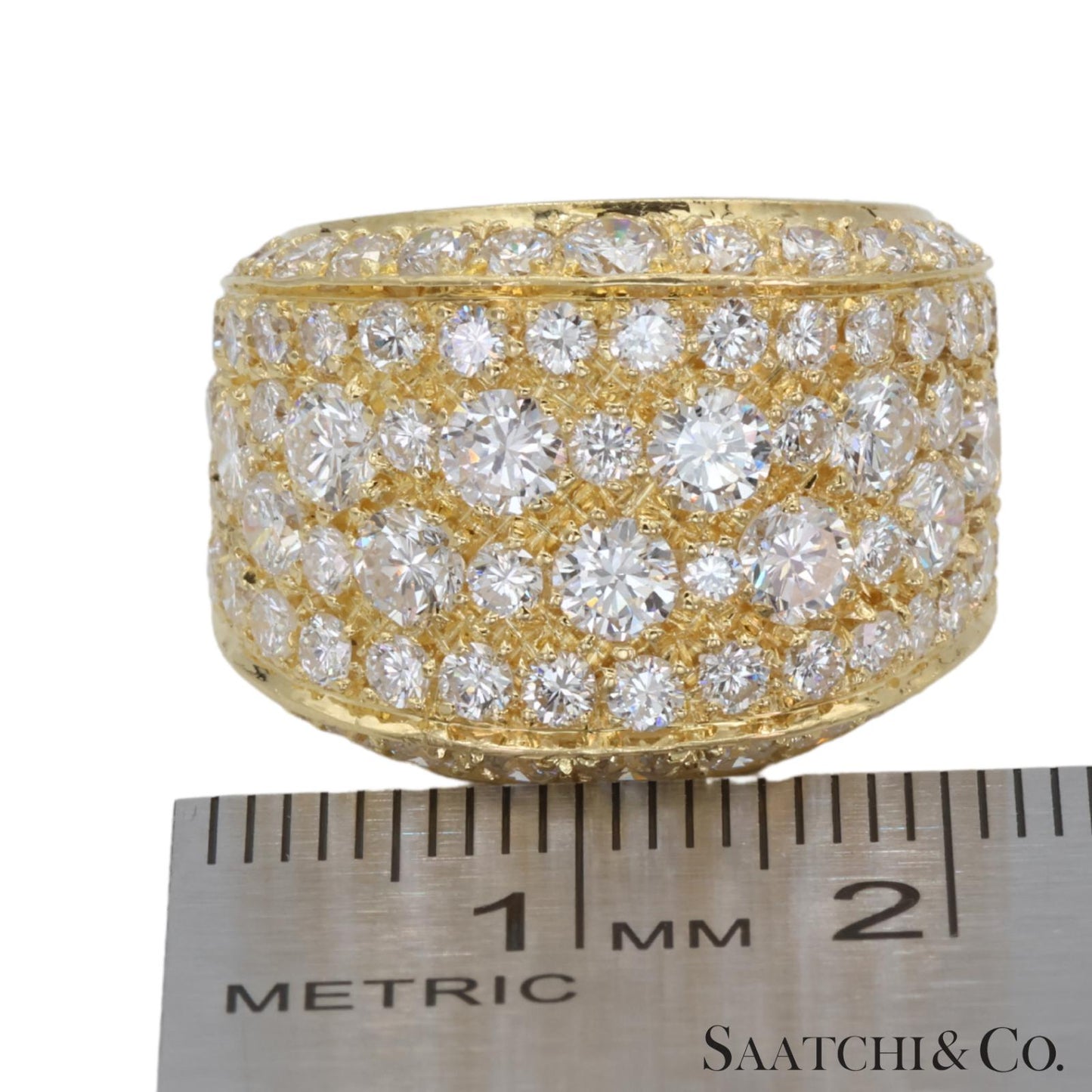 18k (750) Yellow Gold Natural 4.50 Ct Diamond Cocktail Ring
