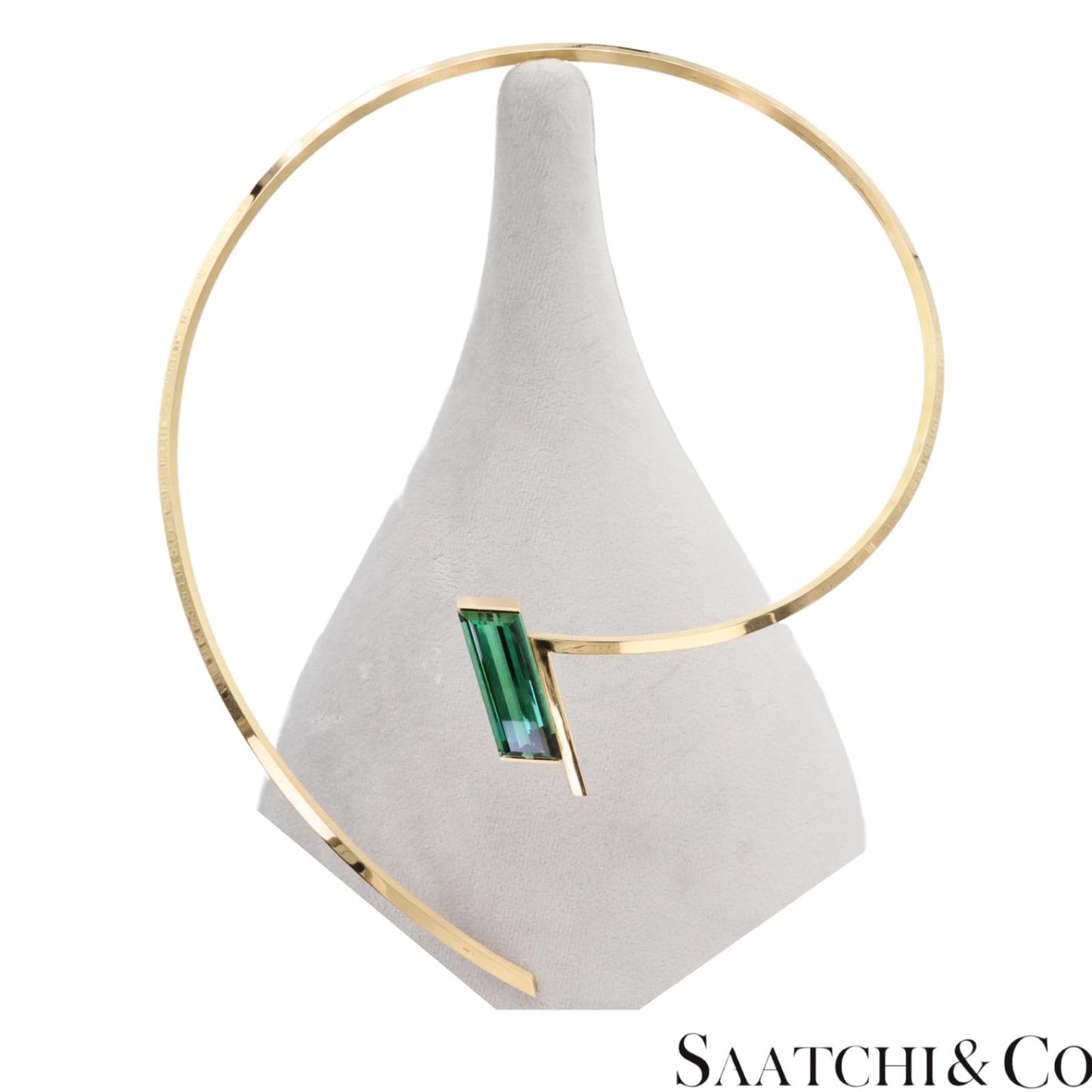 18k (750) Yellow Gold Stylish Tourmaline Necklace