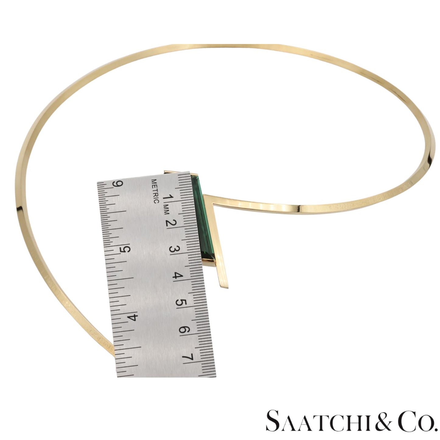 18k (750) Yellow Gold Stylish Tourmaline Necklace