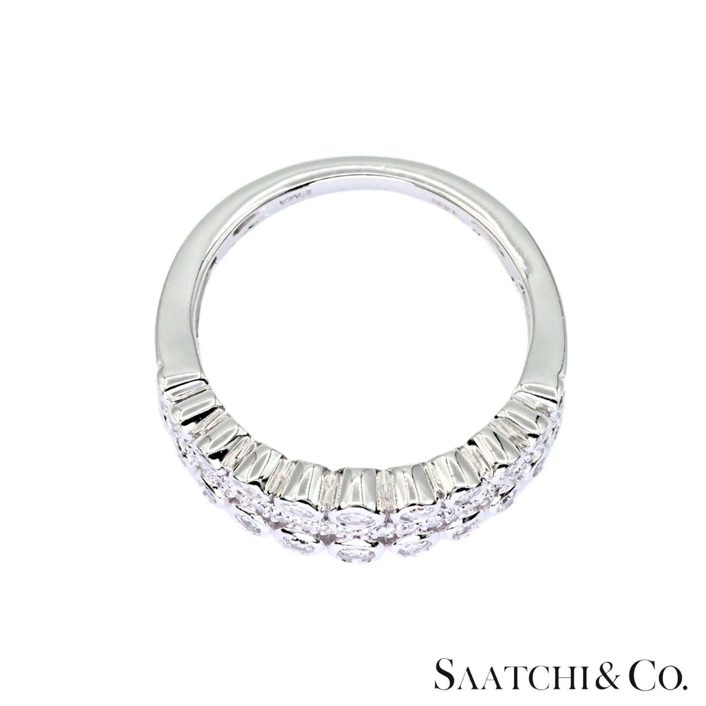 14k(585) White Gold Natural White Diamond Ring