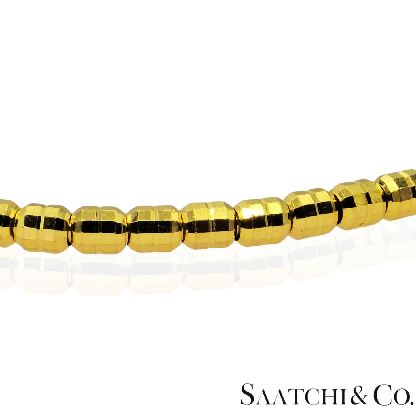 24K Yellow Gold 7.12 Grams Stretchable Elastic Bracelet.