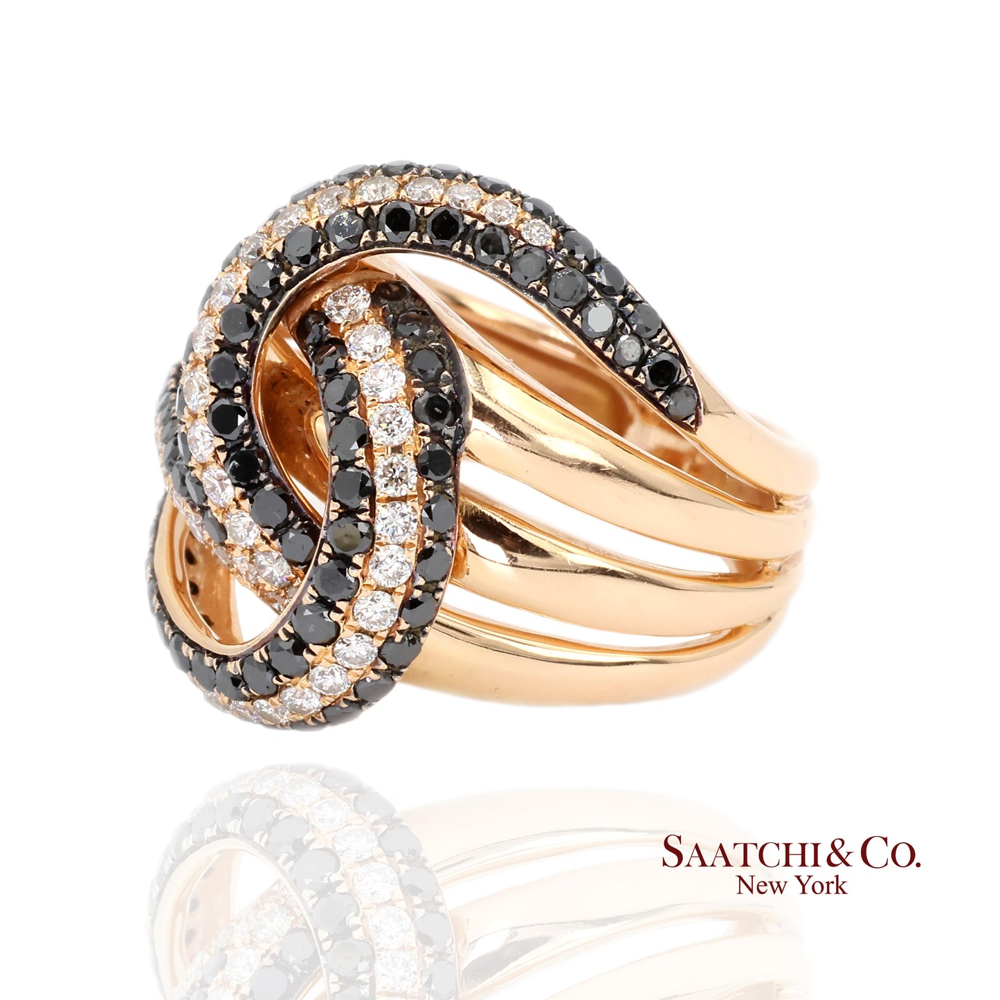 18k Gold Natural Diamond White and yellow Gold Diamond Ring