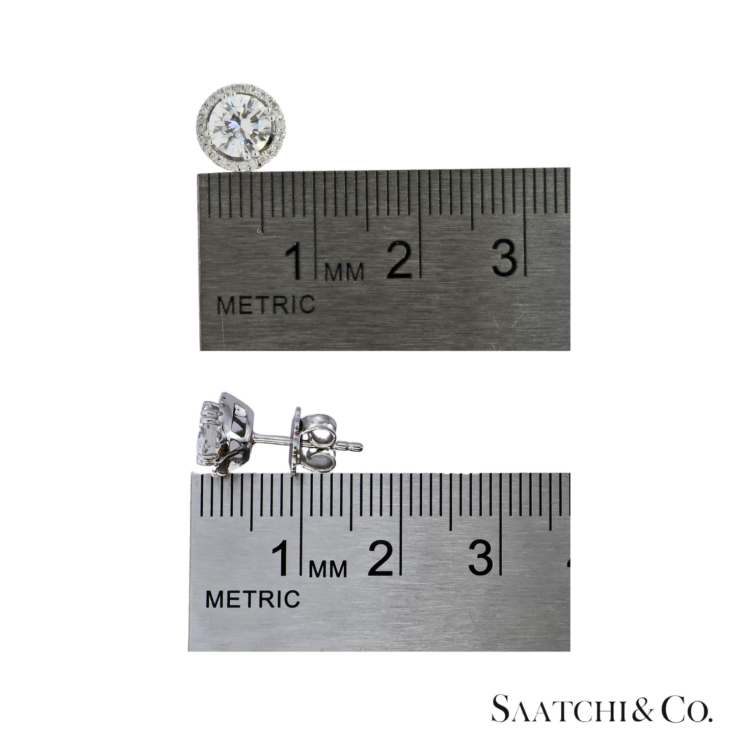 GIA Hilo Stud Natural Diamond Earring White 18k Gold
