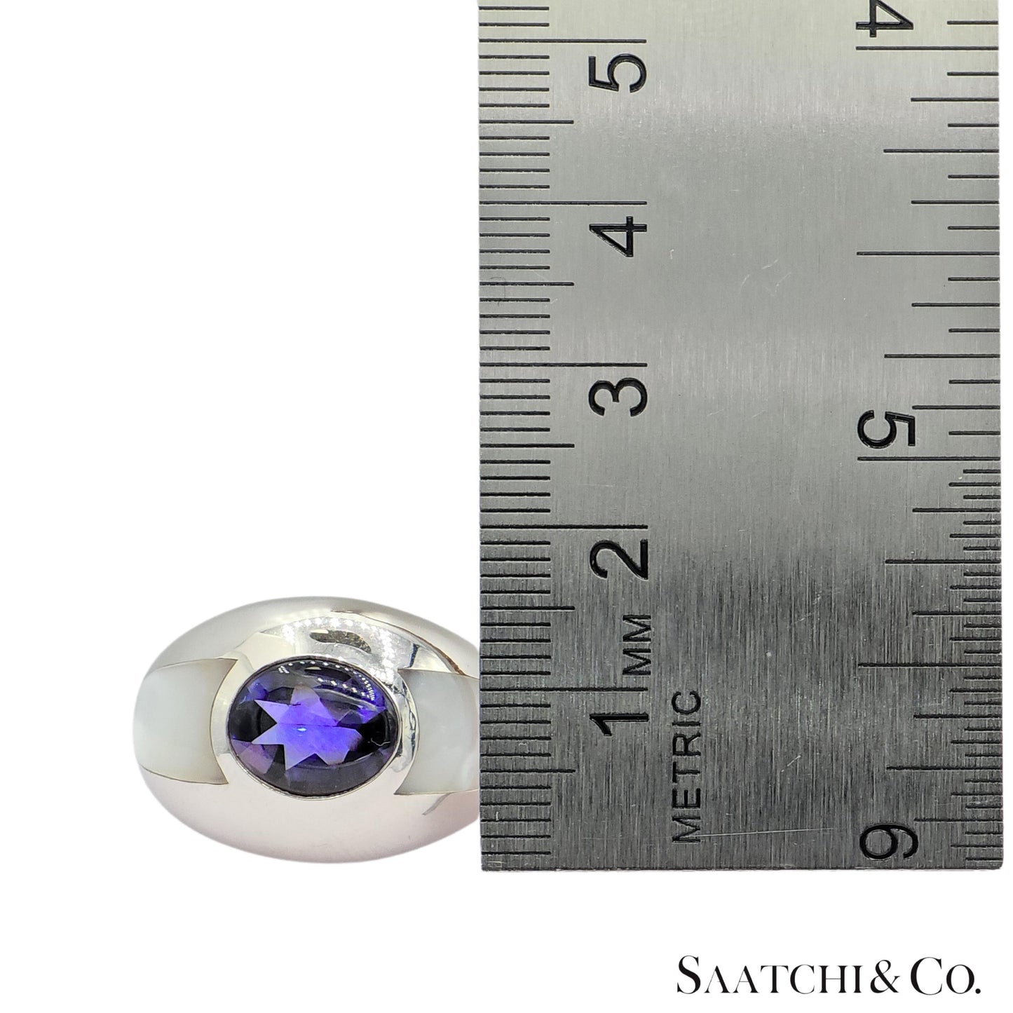 MAUBOUSSIN Blue Violet Iolite Ring 18K (750) White Gold