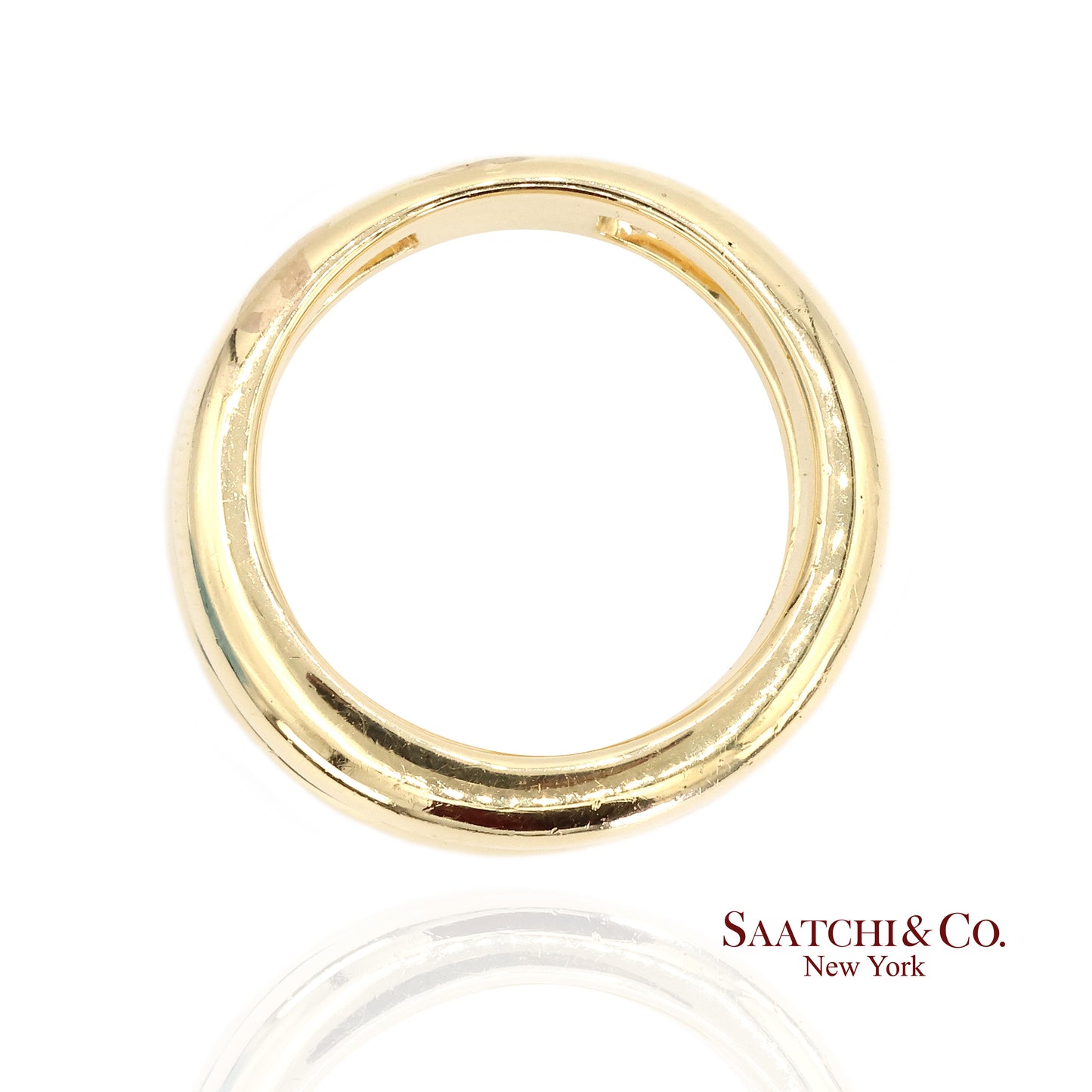 TIFFANY & Co. 18K Gold Diagonal Ring 5.5 Yellow Gold