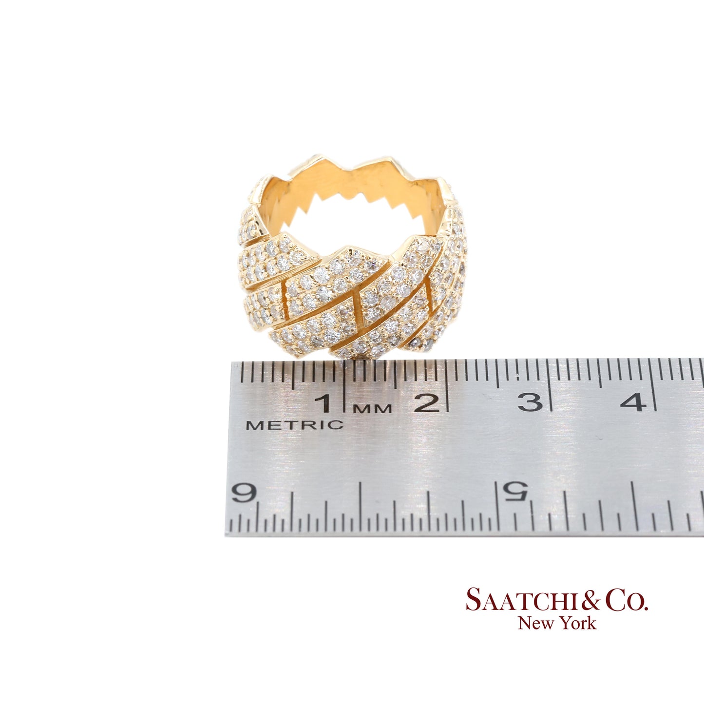 18k (750) Yellow Gold 4.50 Ct Natural Diamond Ring Band