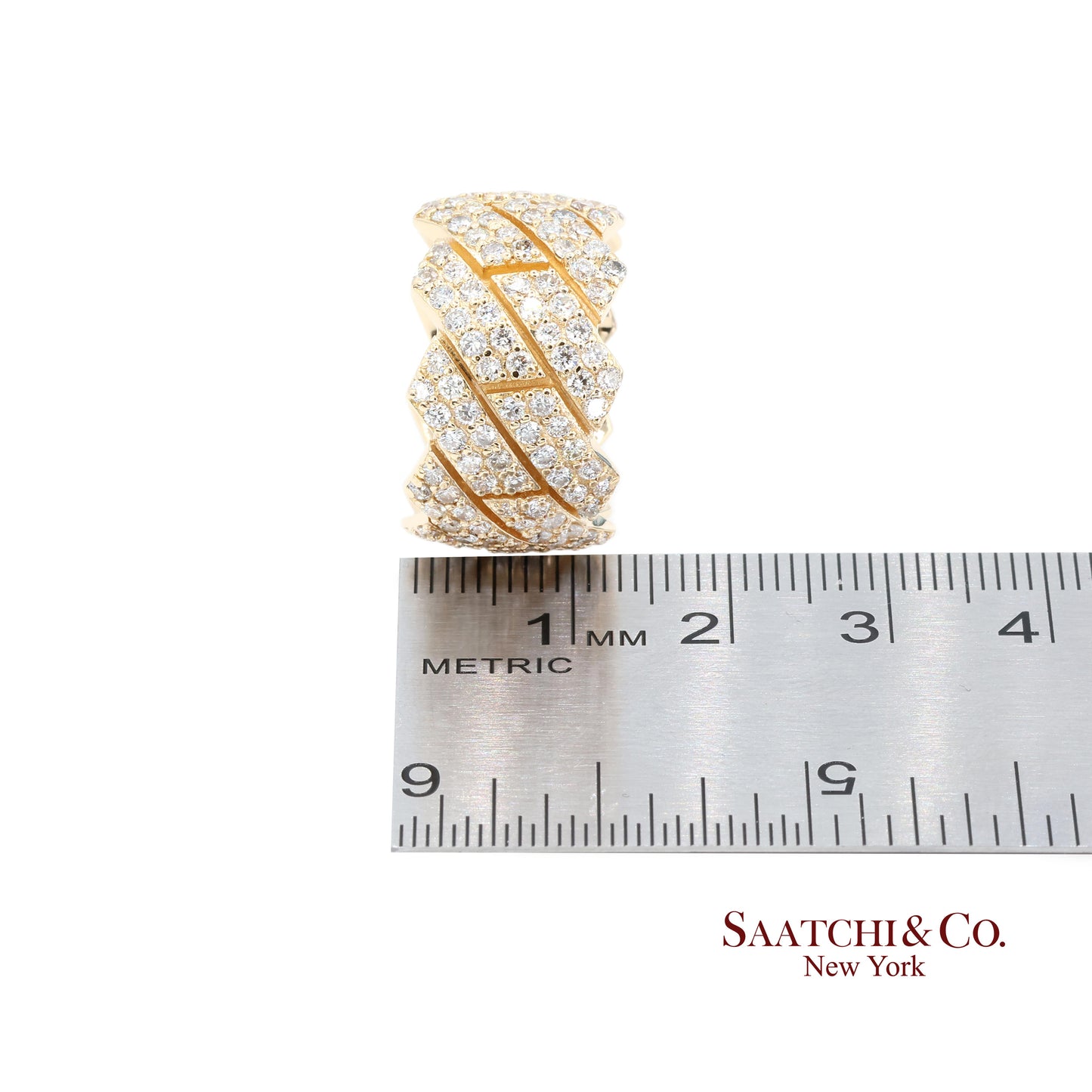 18k (750) Yellow Gold 4.50 Ct Natural Diamond Ring Band