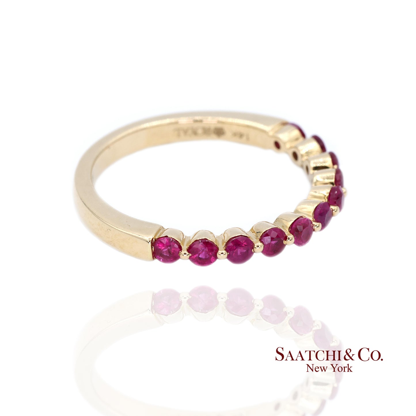 14k (585) Yellow Gold Natural Ruby Ring