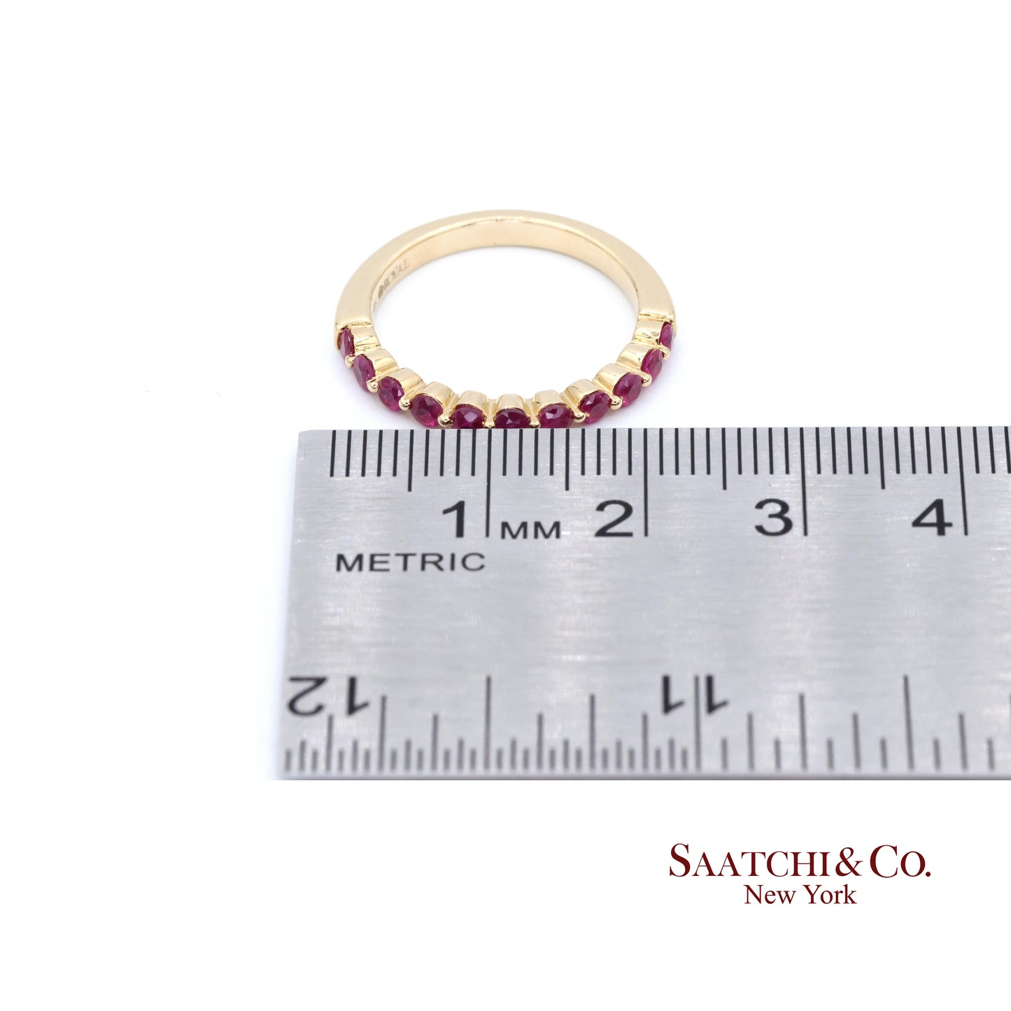 14K Yellow Gold Ring with 0.60 Ct Natural Ruby Size 7 2.8 grams