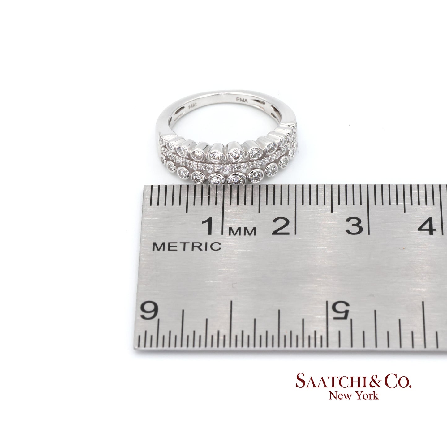 14k (585) White Gold Natural Diamond Ring