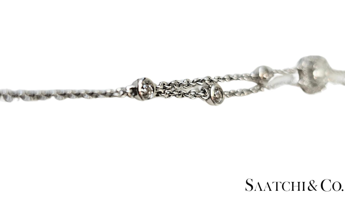 Elegant 18K White Gold Bracelet with 0.89 Ct Natural White Diamonds, 5.2 grams