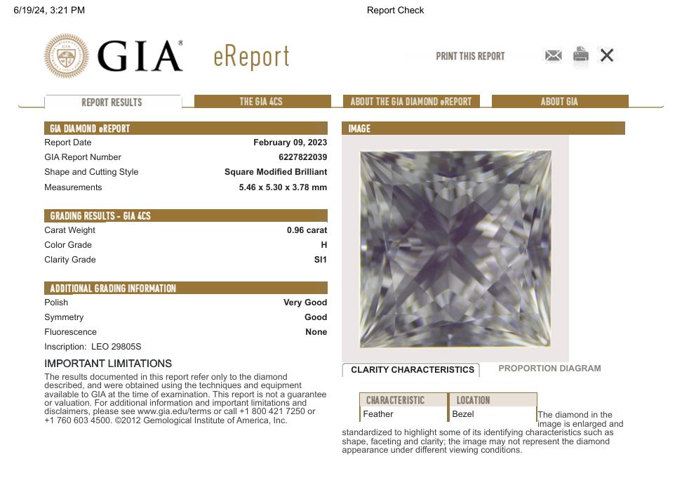 GIA 18K (750) White Gold Natural Diamond & 1.75 Ct Natural Sapphire Ring