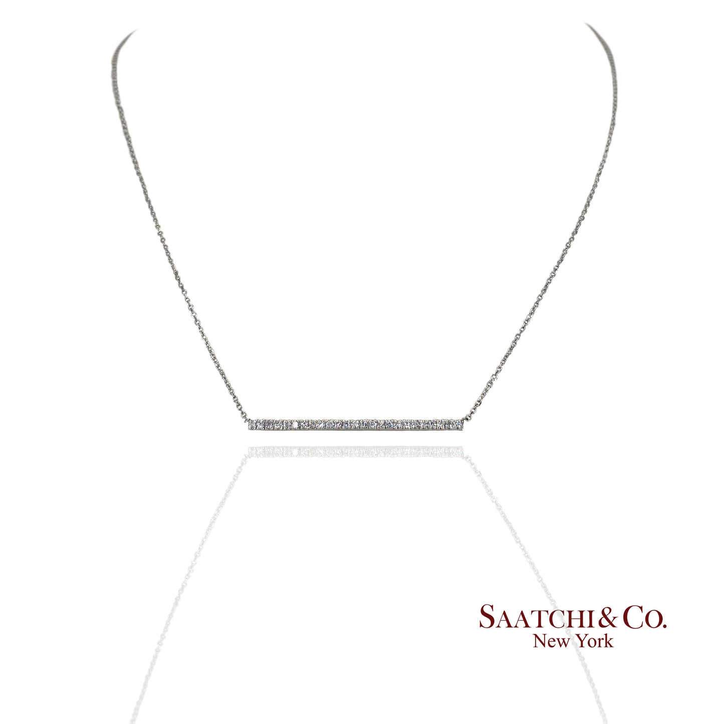 14K (585) White Gold - Natural VVS Diamond: Stunning Pendant With Chain
