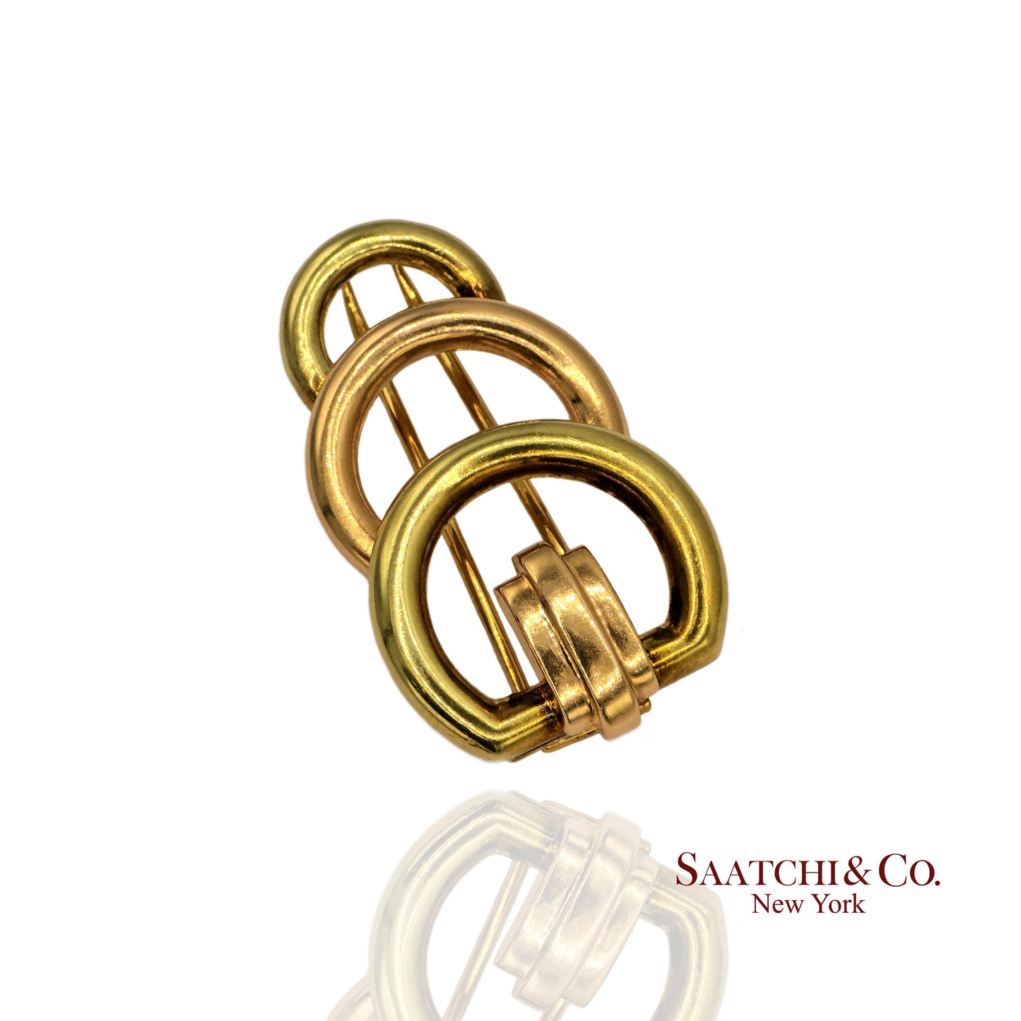 14k (585) Yellow and Rose Gold Vinatge Brooch / Pin