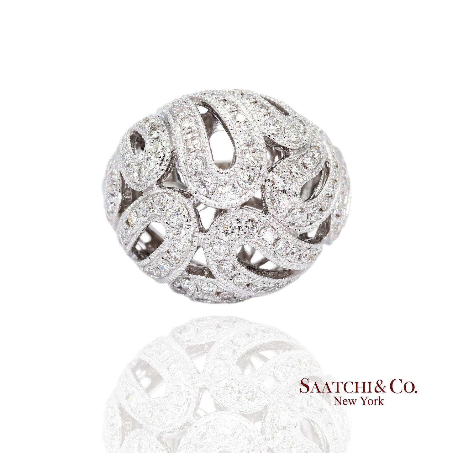 18k (750) Natural Diamond Cocktail Ring