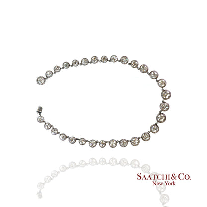 Vintage 61 Ct Natural Diamond Graduated Necklace