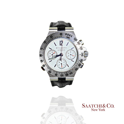 18k(750) White Gold Bvlgari Diagono Men's Watch, Ref. CHW40GTA