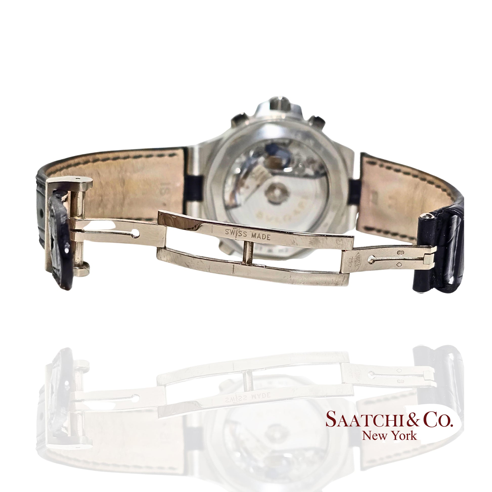 18k(750) White Gold Bvlgari Diagono Men's Watch, Ref. CHW40GTA