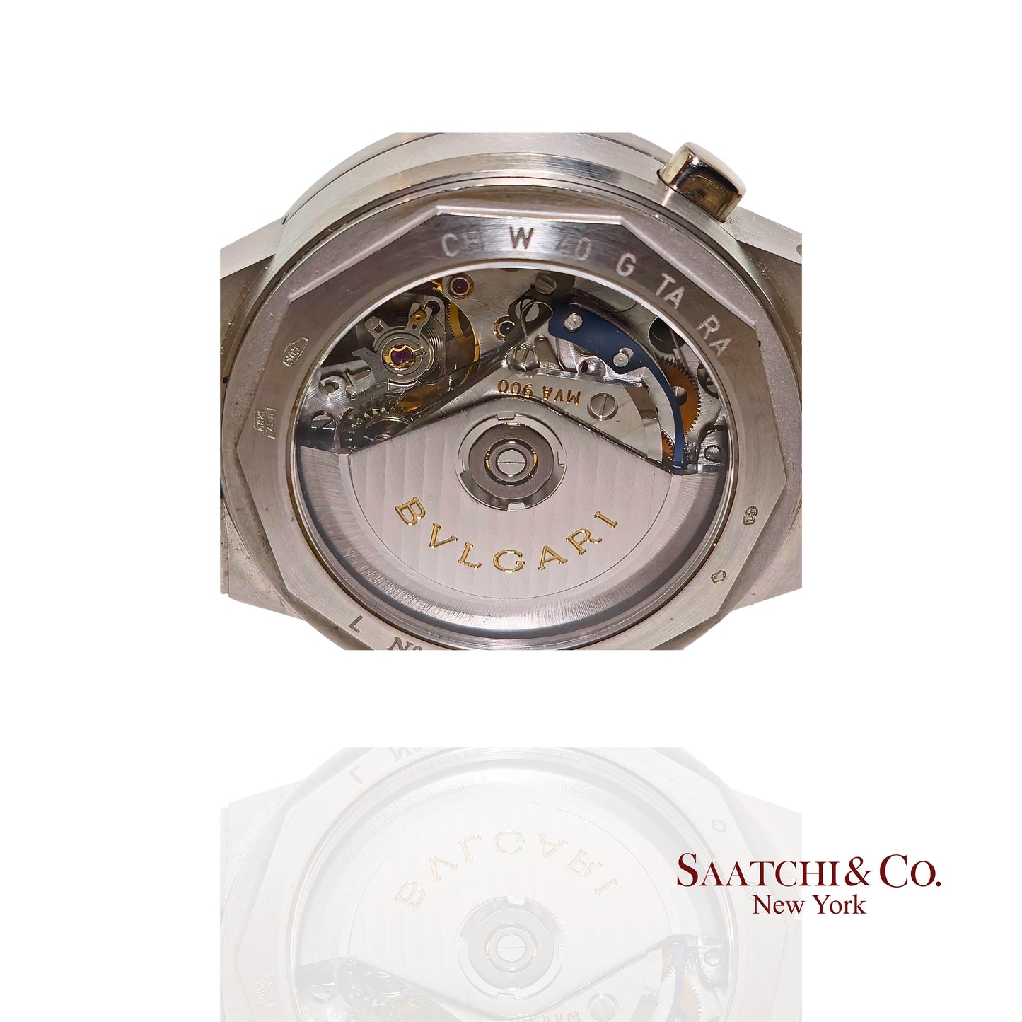 18k(750) White Gold Bvlgari Diagono Men's Watch, Ref. CHW40GTA
