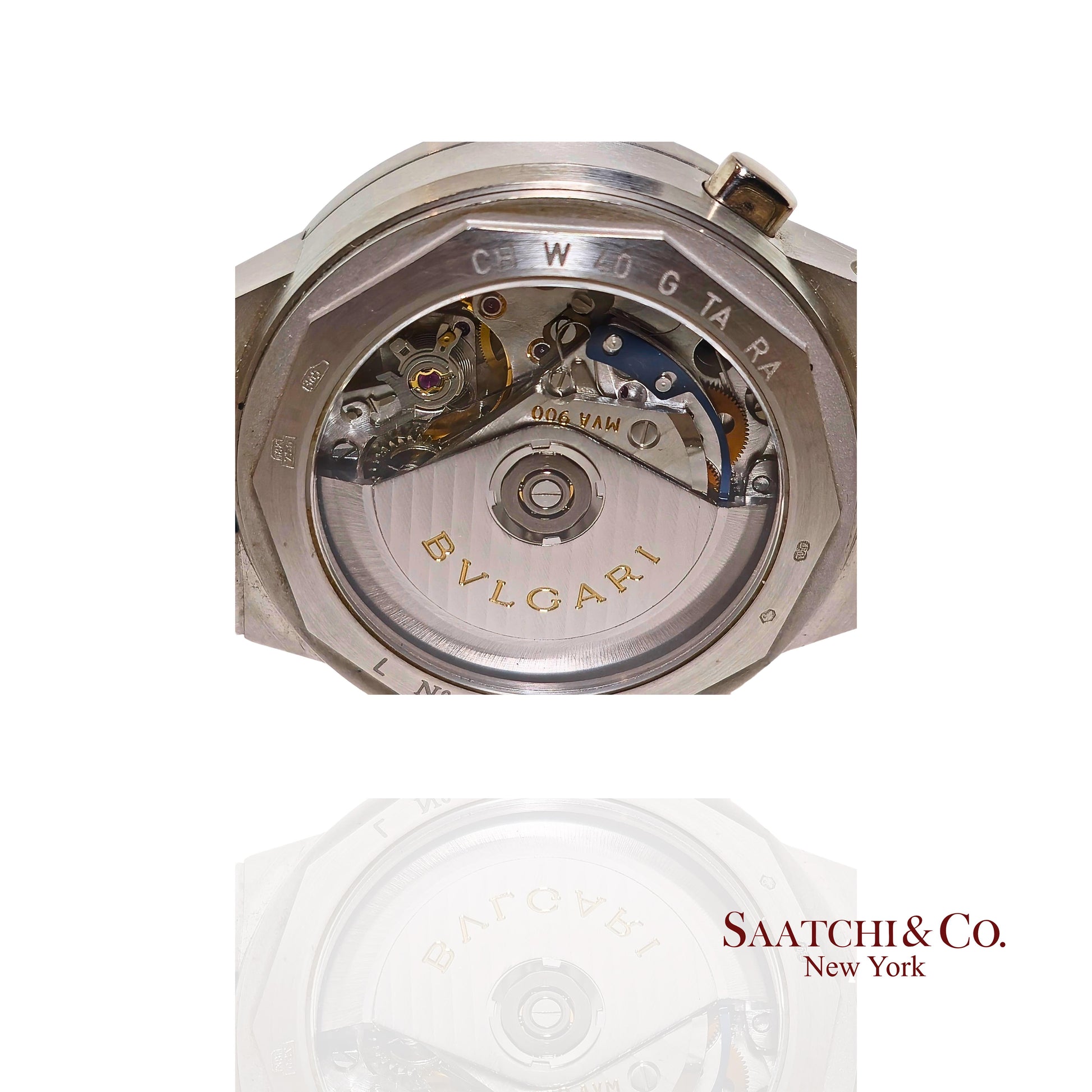 18k(750) White Gold Bvlgari Diagono Men's Watch, Ref. CHW40GTA