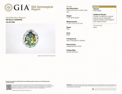 18K 750 White Gold Natural Diamond Wide Ring With GIA Certified Center Stone