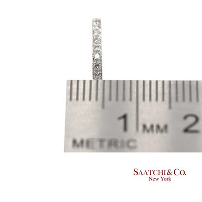 18K (750) White Gold Exquisite Hand Engraving and Milgrain Detailing Band Ring