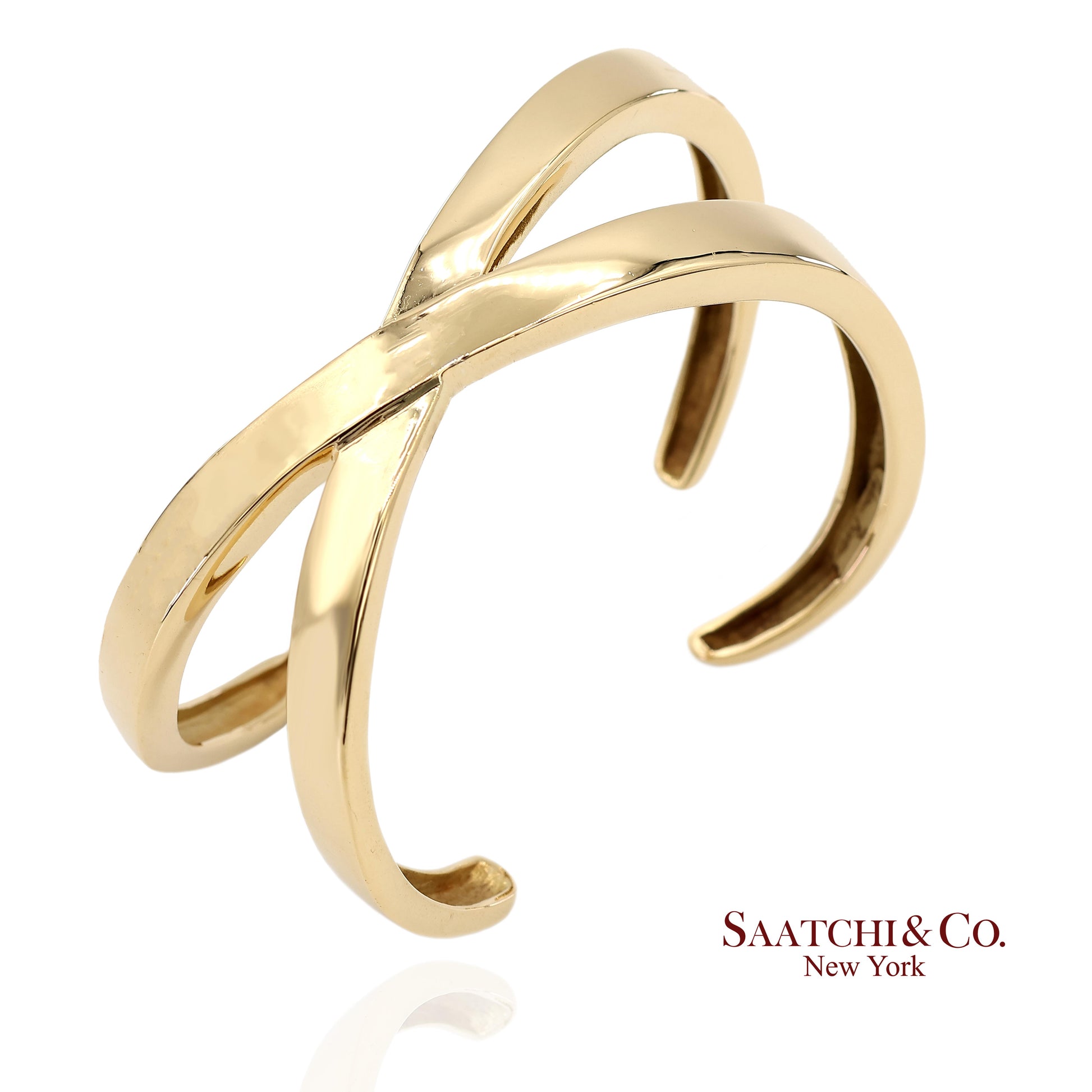 Tiffany & Co. 18K(750) Solid Yellow Gold Paloma Picasso Cuff Bangle Bracelet