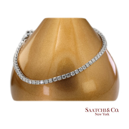14K(585) White Gold Lab Diamond (CVD) Tennis Bracelet Size 8.5 inch
