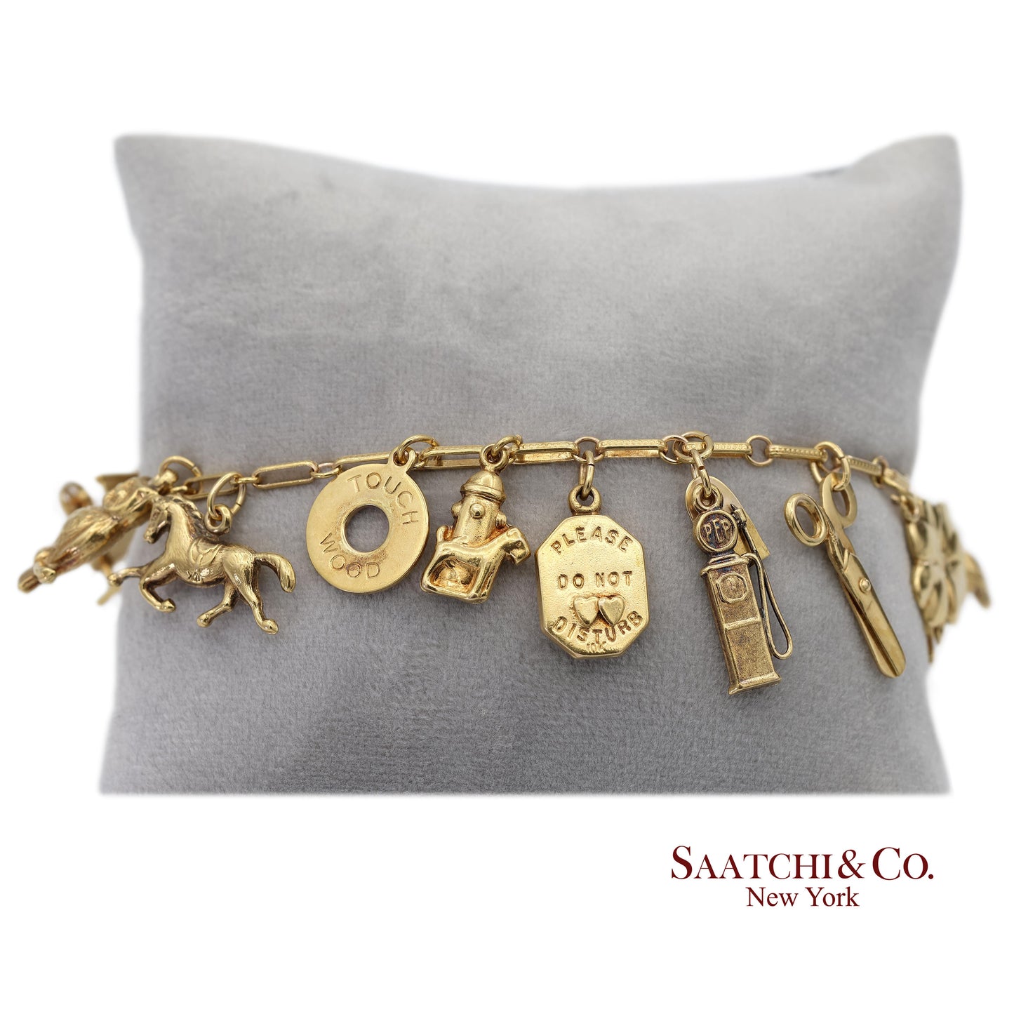 Vintage Estate 10K(417) Yellow Gold Charm Bracelet