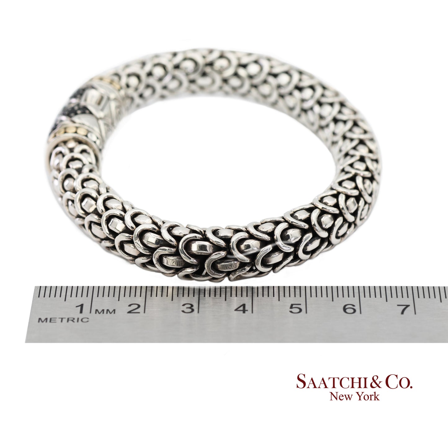Vintage 18K Yellow Gold John Hardy Legends Naga Sterling Silver Bracelet
