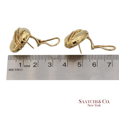 Tiffany & Co. Vintage 18K(750) Yellow Gold Arrow Wrapped Heart Shape Earrings