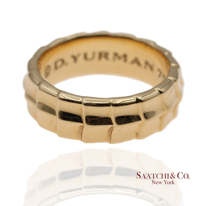 18K (750) Solid Yellow Gold David Yurman Armory Band Ring